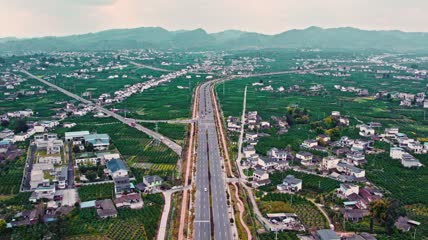 4k航拍发展新农村农村建设