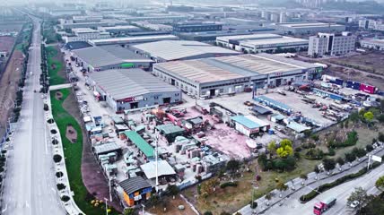 4k航拍生产加工工业区