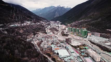 4k航拍四川康定市