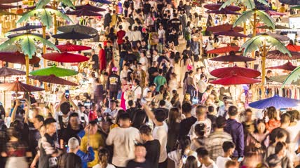 8k延时西双版纳告庄夜市2