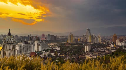 8k延时西双版纳告庄日转夜
