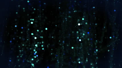 蓝绿色粒子雨舞台效果