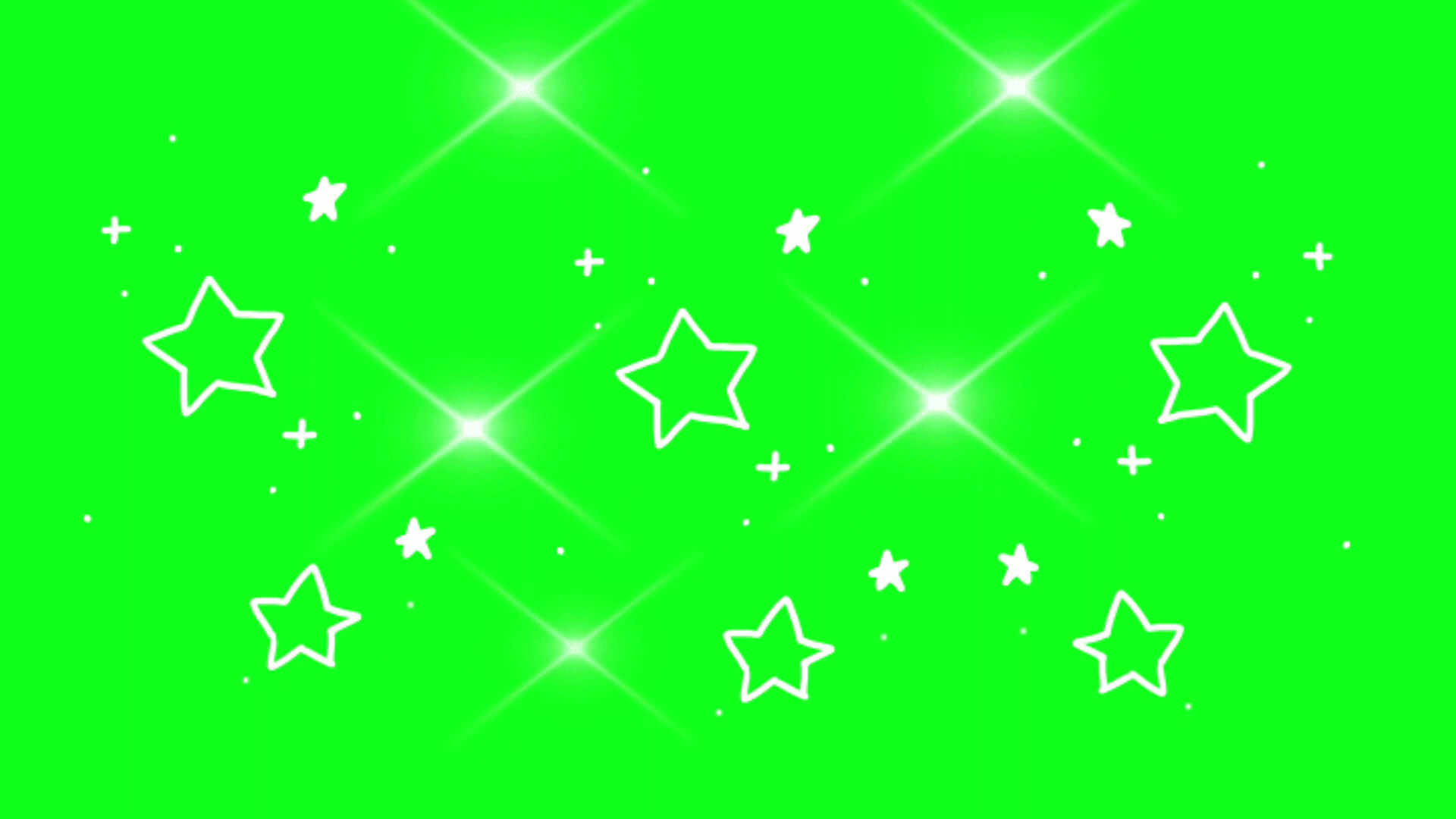 绿幕视频素材星星