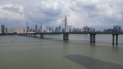 长沙银盆岭大桥航拍
