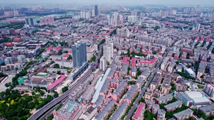 4k 航拍天津城区