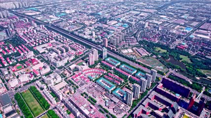 4k 航拍天津海滨新区