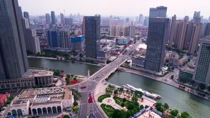 4k 航拍天津狮子林桥
