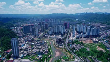 4k 航拍贵州织金织金阁