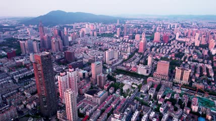 4k 航拍南京秦淮区城区市中心