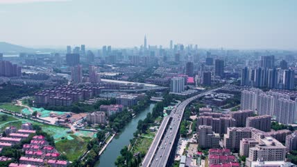 4k 航拍南京鼓楼区