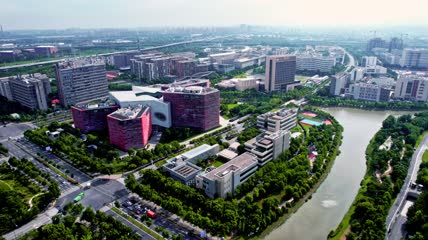4k 航拍上海张江科技ibm