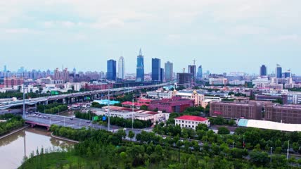 4k 航拍上海浦东新区