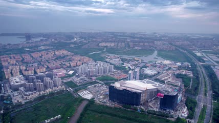 4k 航拍上海海昌海洋公园