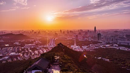 4k 延时山东济南城市夜景素材