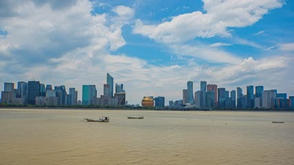 4k 延时浙江杭州大剧院cbd建筑