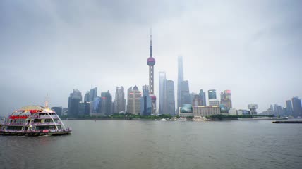 4k 实拍上海地标外滩陆家嘴黄浦江合集