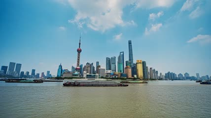 4k 延时上海外滩外白渡桥陆家嘴建筑 1