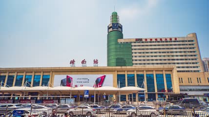 4k 延时济南CBD日落夜景合集