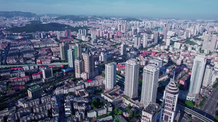 4k 航拍济南绿地市中区