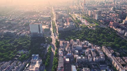 4k 航拍济南趵突泉公园泉城广场百花洲历史文化街区