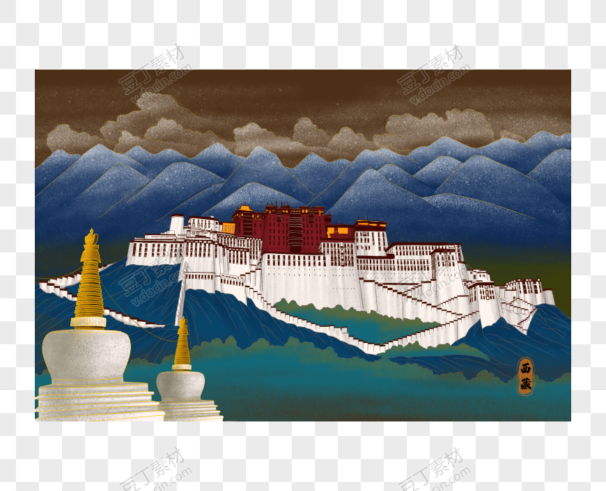 19插画 创意 西藏