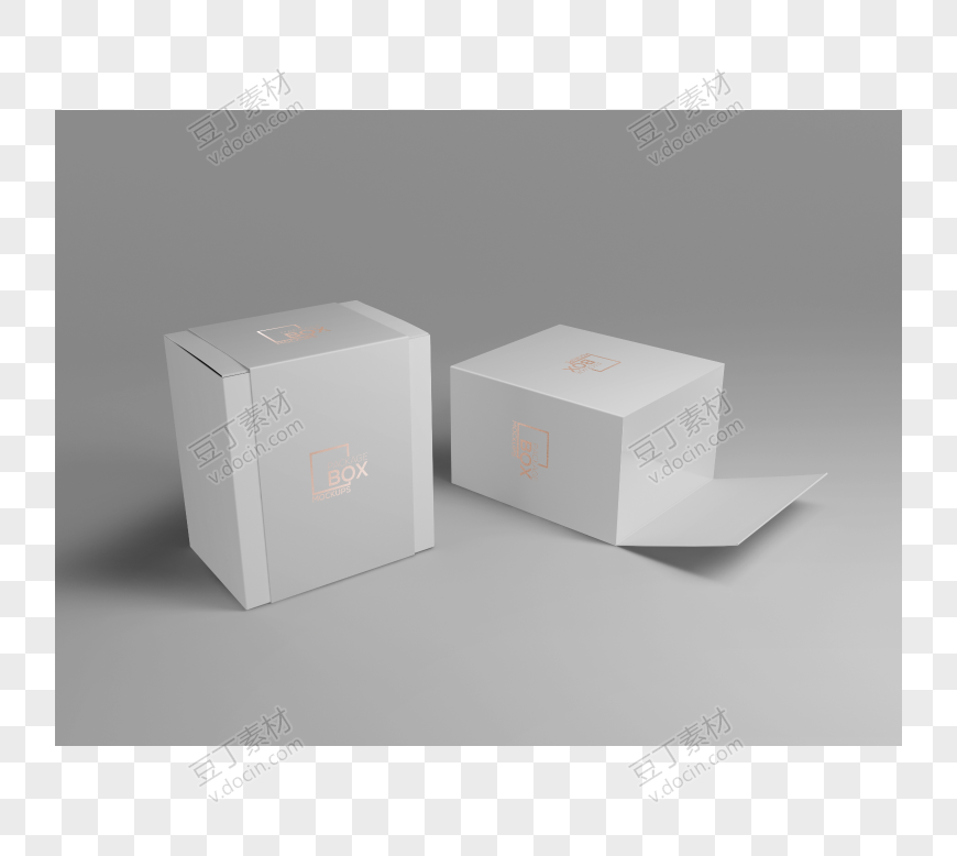 09礼品包装盒PSD智能贴图样机 VI产品纸盒展示效果PSD设计素材模板