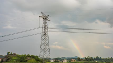 暴雨下的南方电塔 4k延时