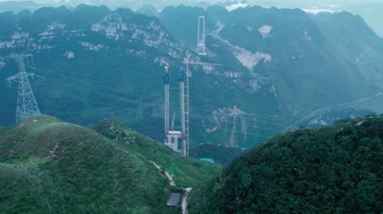 贵州基建桥梁六安大桥4k航拍