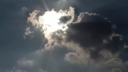 阴天阴云遮日实拍视频