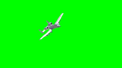 飞机飞行动画绿屏抠像素材