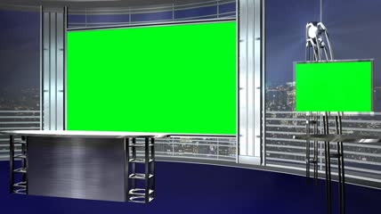 虚拟演播室动画绿屏抠像素材