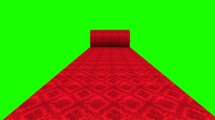 红毯滚动动画绿屏抠像素材