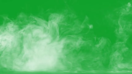 白色烟雾动画绿屏抠像素材