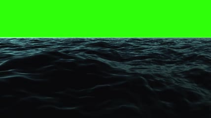 海洋波浪绿布抠像素材