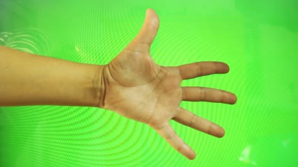 手部绿布抠像素材