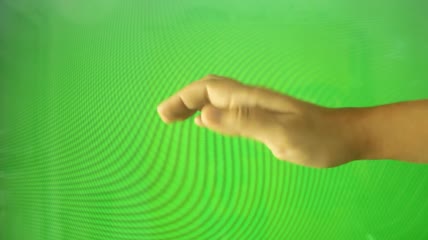 手的绿布抠像素材