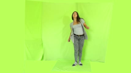 动感热舞绿布抠像素材