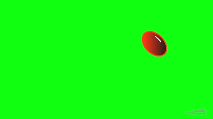 绿屏高清红色弹跳球动画素材