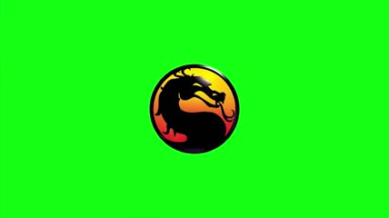 游戏龙头圆形logo绿屏素材