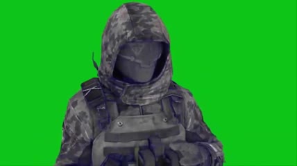 改变武装角色人物衣服颜色绿屏素材