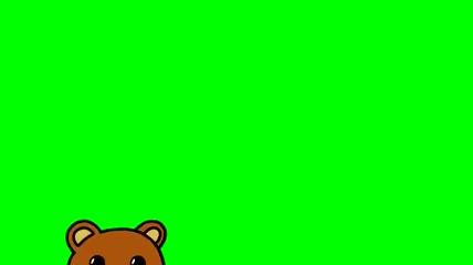 卡通熊绿幕视频素材
