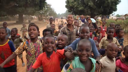 快乐的非洲孩子