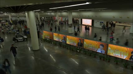 32、上海地铁交通景点建筑延时摄影