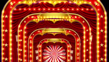 百老汇灯光舞台夜上海霓虹老上海百乐门旗袍走秀舞台背景led大屏幕