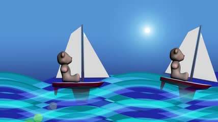 儿童动画梦想帆船系列素材