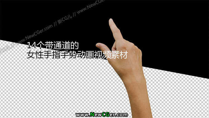 Touchscreen女性手指触摸屏的手势动画视频素材