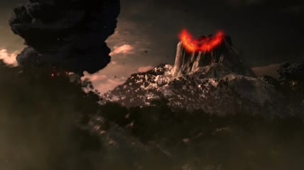 火山喷发激烈战场特效动画素材