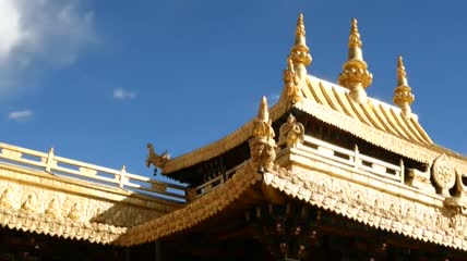 西藏布达拉宫延时摄影图腾文物特写