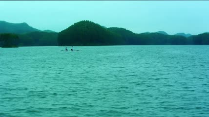 越州天湖航拍美丽湖景自然和谐