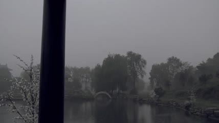 烟雨朦胧中国园林